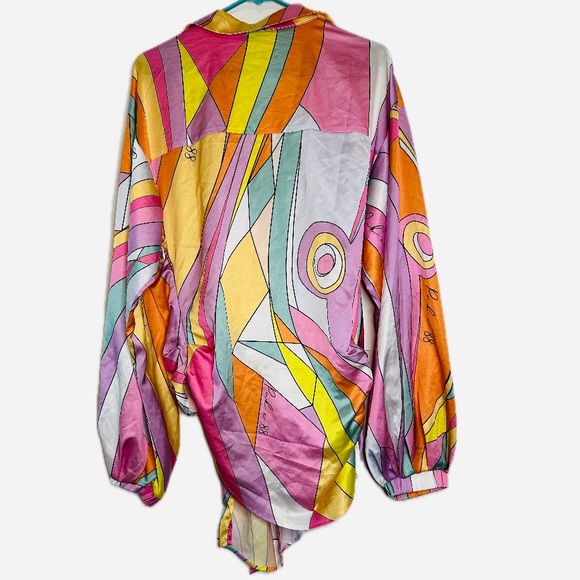 Vintage inspired 70’s Pullover Floral Blouse / Flowy / Size Large - Picture 3 of 8